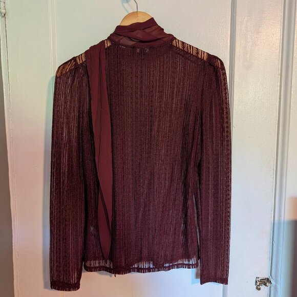 RW&CO Lace Blouse with Scarf - Picture 2 of 4